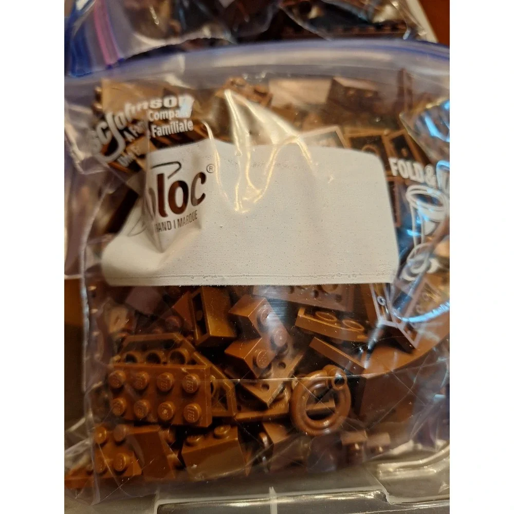 LEGO Bulk 1/2 Pound Lot Brown Bricks Plates Specialty Pieces Mixed Parts Assort.